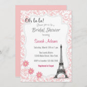 Paris Theme Bridal Shower Uitnodiging (Voorkant / Achterkant)