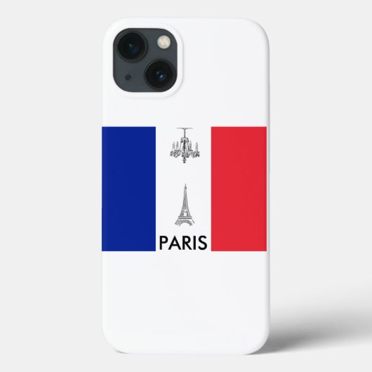 Paris Theme Franse vlag Case-Mate iPhone Case (Achterkant)