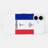 Paris Theme Franse vlag iPhone 16 Hoesje (Achterkant horizontaal)