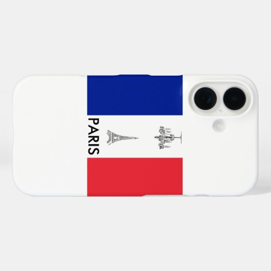 Paris Theme French Flag Case-Mate iPhone Case (Achterkant (horizontaal))