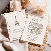 Paris Theme French Patisserie Baby Shower Kaart