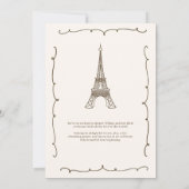 Paris Theme French Patisserie Baby Shower Kaart (Achterkant)
