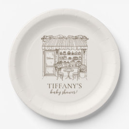 Paris Theme French Patisserie Baby Shower Papieren Bordje