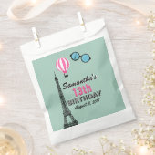 Paris Theme Happy Birthday Treat Favor Bags Bedankzakje (Geknipt)