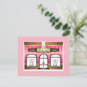 Paris Theme Pink French Patisserie Briefkaart (Staand voorkant)