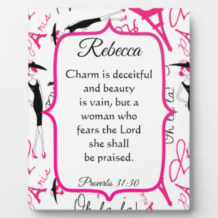 Paris Theme Proverbs 31 Vrouw Fotoplaat