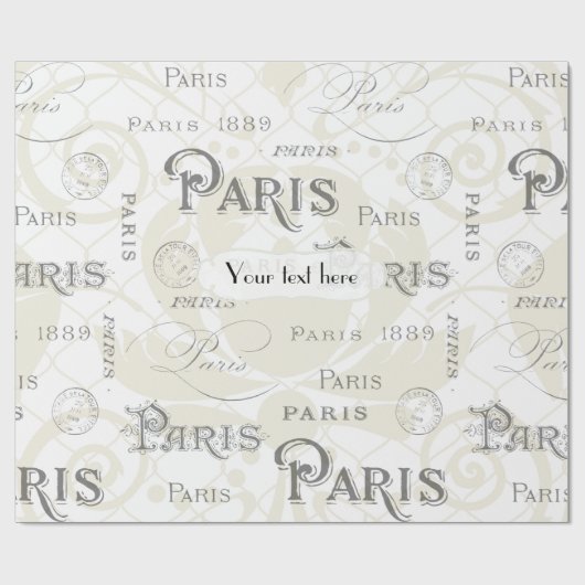 Paris Thmed Wedding Cadeaupapier (Vlak)