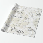 Paris Thmed Wedding   Cadeaupapier<br><div class="desc">Het Pak van de Partij van de Weddenschap van Parijs is klaar om aan uw gebeurtenisspecificaties worden aangepast. Bekijk het volledige assortiment overeenkomende producten in deze exclusieve set en meer hier... </div>