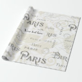 Paris Thmed Wedding   Cadeaupapier (Uitgerold)
