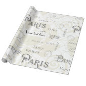 Paris Thmed Wedding   Cadeaupapier (Uitgerold)