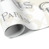 Paris Thmed Wedding   Cadeaupapier (Rol Hoek)