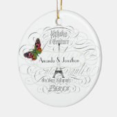  Paris Thmed Wedding  Keramisch Ornament (Links)
