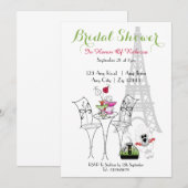 Paris Thmet Vrijgezellenfeest Kaart (Voorkant / Achterkant)