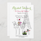 Paris Thmet Vrijgezellenfeest Kaart (Voorkant / Achterkant)