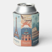 Paris Tokyo Rome Place Cab Sleeve Blikjeskoeler (Blikje Achterkant)