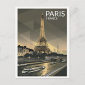 Paris Tour Effiel vintage oude straten geschenken Briefkaart (Voorkant)