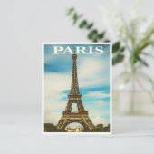 Paris Tour Eiffel France vintage Briefkaart (Staand voorkant)