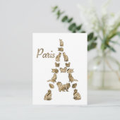 Paris Tower of Cats Briefkaart (Staand voorkant)