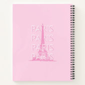 Paris Travel Art, Reiskunst, Preppy Art, Roze Notitieboek (Achterkant)