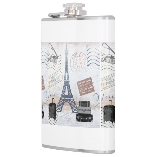 Paris Travel Collage Heupfles (Links)