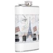 Paris Travel Collage Heupfles (Rechts)