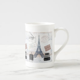 Paris Travel Collage Porselein Kop
