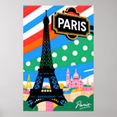 Paris Travel   Pop Art Poster (Voorkant)