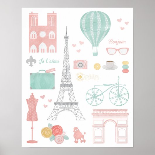 Paris Travel Poster (Voorkant)