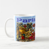 Paris Travel Poster Koffiemok (Links)