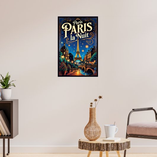 Paris Travel Poster, Poster (Woonkamer 3)