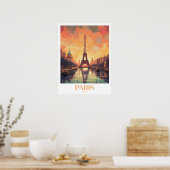 Paris Travel Print kunst aan de muur (Keuken)