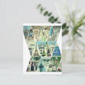 Paris Trendy Triangle Photo Collage - Briefkaart (Staand voorkant)