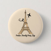  Paris Trip Chique Eiffeltoren Ronde Button 5,7 Cm (Voorkant)