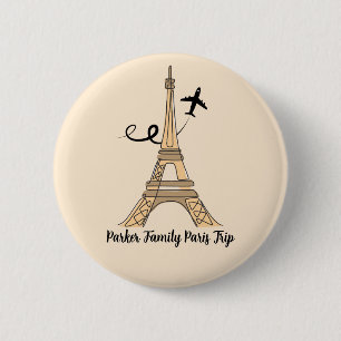 Paris Trip Chique Eiffeltoren Ronde Button 5,7 Cm