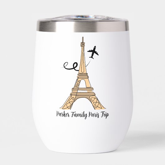 Paris Trip Chique Eiffeltoren Vliegtuig (Voorkant)