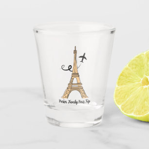 Paris Trip Chique Eiffeltoren Vliegtuig Shot Glas