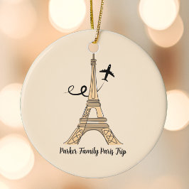  Paris Trip Eiffeltoren Kerst Keramisch Ornament