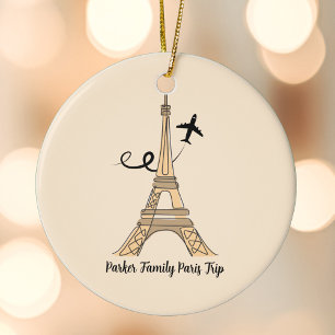  Paris Trip Eiffeltoren Kerst Keramisch Ornament