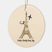  Paris Trip Eiffeltoren Kerst Keramisch Ornament (Links)
