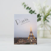 Paris Twilight Briefkaart (Staand voorkant)