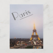 Paris Twilight Briefkaart (Voorkant)