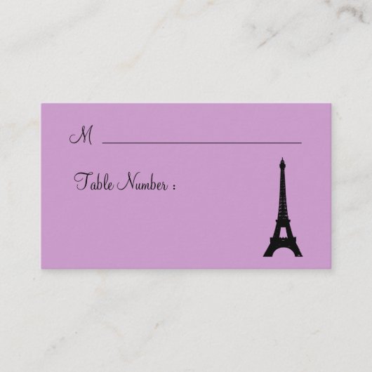 Paris Twinkles Place Cards Plaatskaartje (Voorkant)