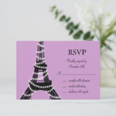 Paris Twinkles RSVP (paars) (Staand voorkant)
