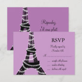 Paris Twinkles RSVP (paars) (Voorkant / Achterkant)