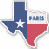 Paris TX-vlag Sticker (Voorkant)