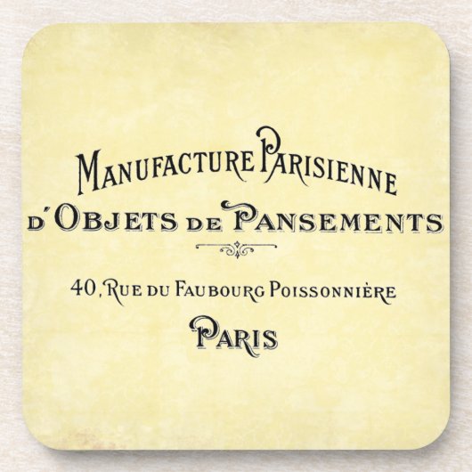  Paris Typografie Onderzetter Set (Voorkant)