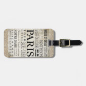 Paris Typografie - Subway Style Bagagelabel (Voorkant horizontaal)