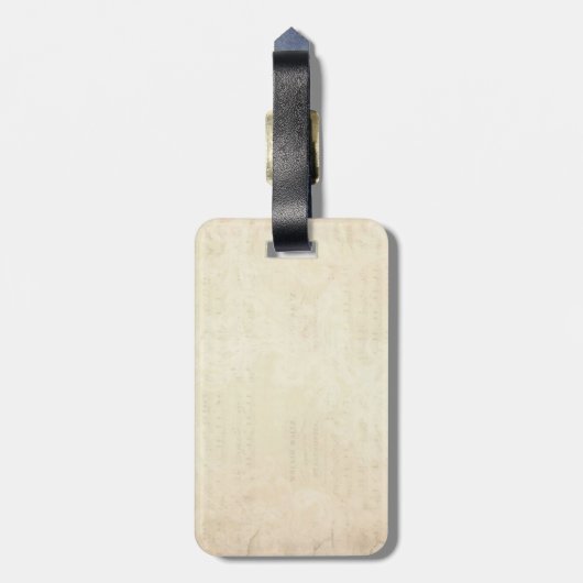 Paris Typografie - Subway Style Bagagelabel (Achterkant verticaal)