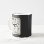 Paris Typografie - Subway Style Koffiemok (Voorkant links)