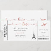 Paris Uitnodiging, Paris Bridal Shower Uitnodiging (Voorkant / Achterkant)